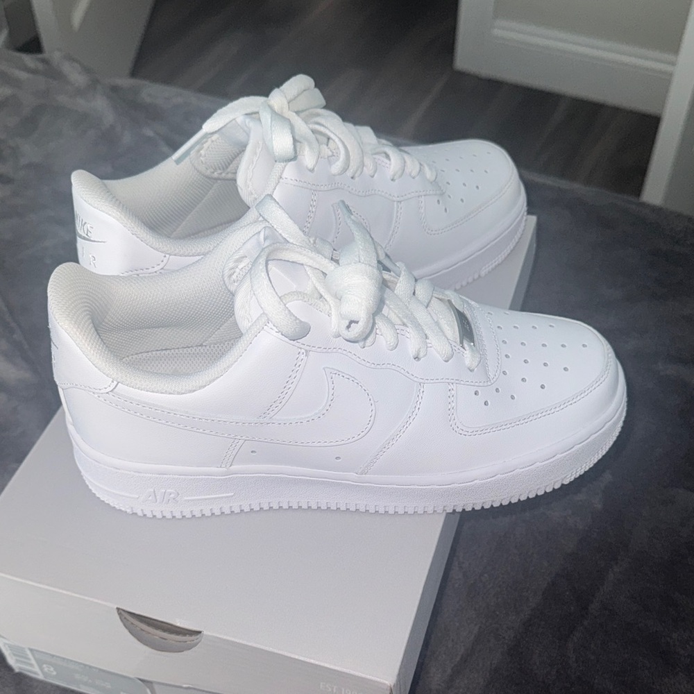 New Nike Air Force 1 All-White Sneakers